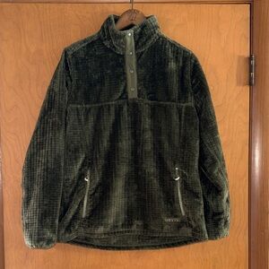 Orvis Olive Green Women's Button Up Sweater